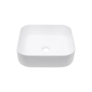 Cuba de Apoio Sem Válvula para Banheiro Quadrada Louça Cerâmica Lazulita Pingoo.casa - Branco