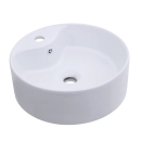 Cuba de Apoio Sem Válvula para Banheiro Redonda Louça Cerâmica Ametista Pingoo.casa - Branco