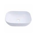 Cuba de Apoio Sem Válvula para Banheiro Retangular Louça Cerâmica Adamita Pingoo.casa - Branco