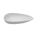 Cuba de Apoio Slim para Banheiro Louça Cerâmica 76,5x42,5cm Gota Branco