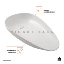 Cuba de Apoio Slim para Banheiro Louça Cerâmica Gota - Branco