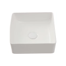 Cuba de Apoio Slim Quadrada para Banheiro Louça Cerâmica 31,5x31cm Crisoprásio Branco