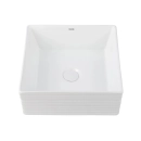 Cuba de Apoio Slim Quadrada para Banheiro Louça Cerâmica 38x37,5cm Larimar Branco