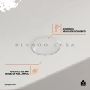 Cuba de Apoio Slim Retangular para Banheiro Louça Cerâmica 50,5x39,5cm Fluorita Branco