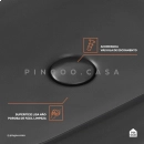 Cuba de Apoio Slim Retangular para Banheiro Louça Cerâmica 50,5x39,5cm Fluorita Preto Fosco