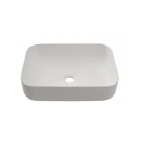 Cuba de Apoio Slim Retangular Sem Válvula para Banheiro Louça Cerâmica 50,5x39,5cm Fluorita Pingoo.casa - Branco