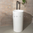 Cuba de Piso para Banheiro Cerâmica 45cm Espinélio Branco