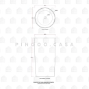 Cuba de Piso para Banheiro Cerâmica 45cm Espinélio Branco