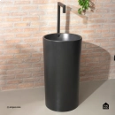 Cuba de Piso Sem Válvula para Banheiro Cerâmica 45cm Espinélio Pingoo.casa - Preto
