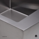 Cuba Dupla Gourmet para Cozinha Aço Inox 304 79x53cm Kiriri Farm Pequena Prata
