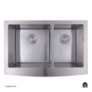 Cuba Dupla Gourmet para Cozinha Aço Inox 304 79x53cm Kiriri Farm Pequena Prata
