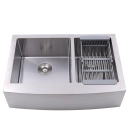 Cuba Dupla Gourmet para Cozinha Aço Inox 304 79x53cm Kiriri Farm Pequena Prata
