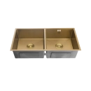 Cuba Dupla Gourmet para Cozinha Aço Inox 304 86x44cm Tukano Dourado