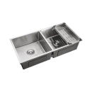 Cuba Dupla Gourmet para Cozinha Aço Inox 304 86x44cm Tukano Prata