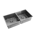 Cuba Dupla Gourmet para Cozinha Aço Inox 304 86x44cm Tukano Preto