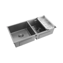 Cuba Dupla Gourmet para Cozinha Aço Inox 304 86x44cm Tukano Preto