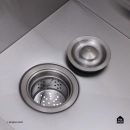 Cuba Dupla Gourmet para Cozinha Aço Inox 304 91x53cm Kiriri Farm Grande Prata
