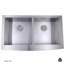 Cuba Dupla Gourmet para Cozinha Aço Inox 304 91x53cm Kiriri Farm Grande Prata