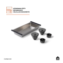 Cuba Dupla Gourmet para Cozinha Aço Inox 304 86x44cm Tukano Preto