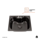 Cuba Gourmet para Cozinha Aço Inox 201 50x40cm Nawa Preto