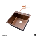 Cuba Gourmet para Cozinha Aço Inox 304 55x51cm Corubos Dourado Rose