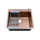 Cuba Gourmet para Cozinha Aço Inox 304 55x51cm Corubos Dourado Rose