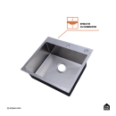 Cuba Gourmet para Cozinha Aço Inox 304 55x51cm Corubos Prata