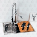 Cuba Gourmet para Cozinha Aço Inox 304 60x42cm Borari Prata