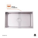 Cuba Gourmet para Cozinha Aço Inox 304 74x44cm Terena Prata
