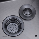 Cuba Gourmet para Cozinha Aço Inox 304 Texturizado 44x44cm Preto Terena