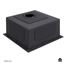 Cuba Gourmet para Cozinha Aço Inox 304 Texturizado 44x44cm Preto Terena