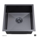 Cuba Gourmet para Cozinha Aço Inox 304 Texturizado 44x44cm Preto Terena
