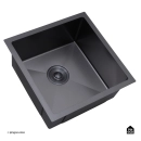 Cuba Gourmet para Cozinha Aço Inox 304 Texturizado 44x44cm Preto Terena