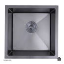 Cuba Gourmet para Cozinha Aço Inox 304 Texturizado 44x44cm Preto Terena