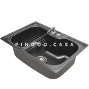 Cuba Gourmet para Cozinha Aço Inox 60x42cm Carajás Preto
