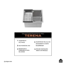 Cuba Gourmet para Cozinha Aço Inox 304 44x44cm Terena Prata