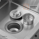 Cuba Gourmet para Cozinha Aço Inox 304 44x44cm Terena Prata