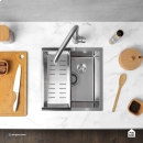 Cuba Gourmet para Cozinha Aço Inox 304 44x44cm Terena Prata