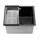 Cuba Gourmet para Cozinha Aço Inox 304 44x44cm Terena Preto