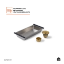Cuba Gourmet para Cozinha Aço Inox 304 58x45cm Terena Dourado