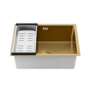 Cuba Gourmet para Cozinha Aço Inox 304 58x45cm Terena Dourado