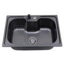 Cuba Gourmet para Cozinha com Acessórios Aço Inox 201 Texturizado 42x60cm Preto Carajás