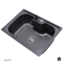 Cuba Gourmet para Cozinha com Acessórios Aço Inox 201 Texturizado 42x60cm Preto Carajás
