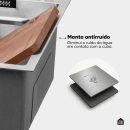 Cuba Gourmet para Cozinha com Acessórios Workstation e Torneira Maranguá Pingoo.casa - Prata