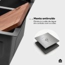 Cuba Gourmet para Cozinha com Acessórios Workstation e Torneira Maué Pingoo.casa - Preto