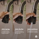 Cuba Gourmet para Cozinha com Acessórios Workstation e Torneira Maué Pingoo.casa - Preto