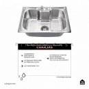 Cuba Gourmet para Cozinha com Acessórios Aço Inox 201 60x42cm Carajás Prata