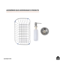 Cuba Gourmet para Cozinha com Acessórios Aço Inox 201 Texturizado 42x60cm Prata Carajás