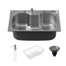 Cuba Gourmet para Cozinha com Acessórios Aço Inox 201 Texturizado 42x60cm Prata Carajás