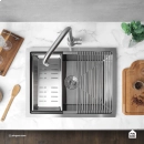 Cuba Gourmet para Cozinha com Acessórios Aço Inox 304 58x48cm Workstation Aruá Prata
